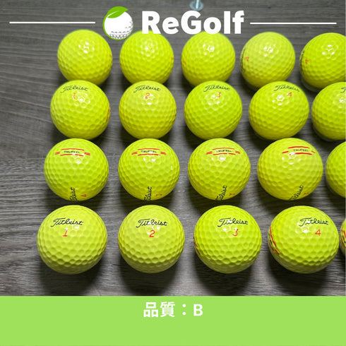 【中古】 【送料無料】 ロストボール タイトリスト Trufeel トゥルーフィール イエロー 年式混合 20球 Bランク リゴルフ